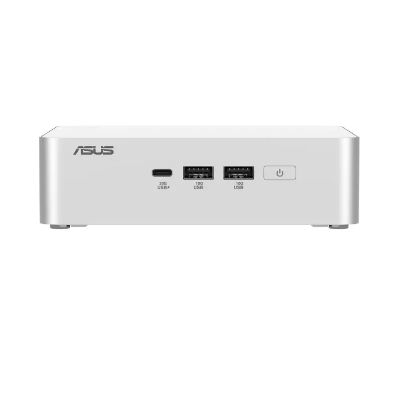 كمبيوتر أسوس NUC 15 برو+، معالج إنتل ألترا 9 285H، معالج رسومات إنتل آرك، نظام DOS (بدون نظام تشغيل)، ضمان 3 سنوات، أبيض