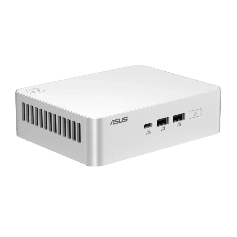 كمبيوتر أسوس NUC 15 برو+، معالج إنتل ألترا 9 285H، معالج رسومات إنتل آرك، نظام DOS (بدون نظام تشغيل)، ضمان 3 سنوات، أبيض