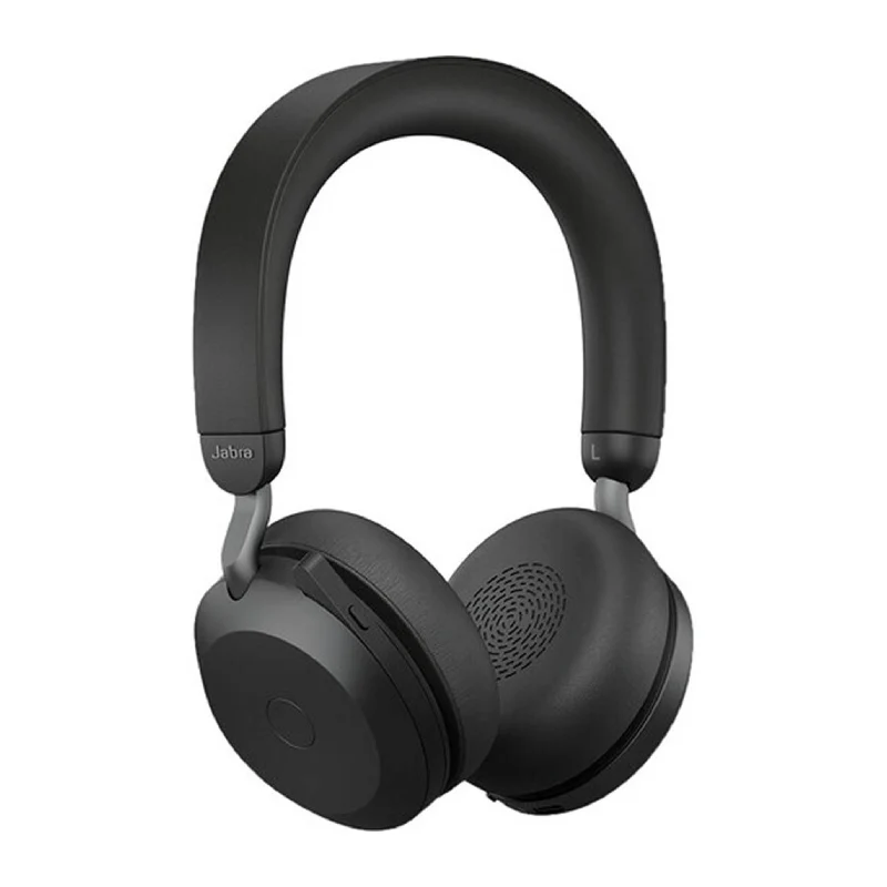 سماعة رأس جابرا إيفولف 2 75 ستيريو MS، USB-C، مع حامل شحن، لاسلكية، أسود