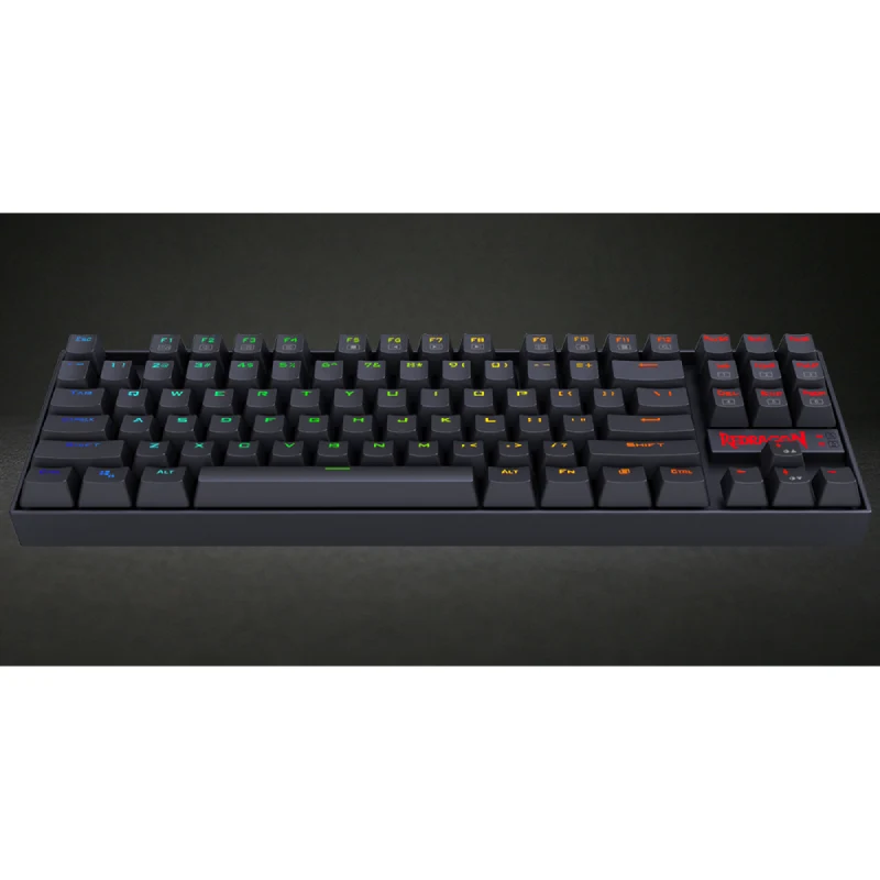لوحة مفاتيح ألعاب ميكانيكية ريدراجون كومارا K552-RGB-B، TKL، سلكية، 87 مفتاحًا، باللون الأسود