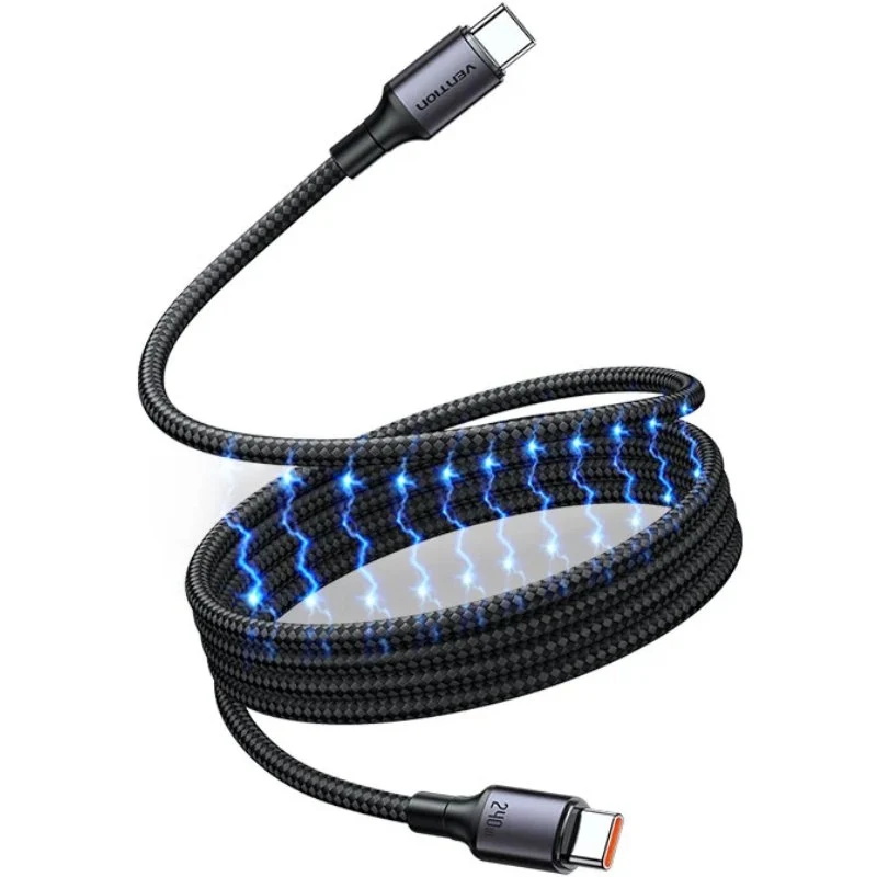 Vention Magnetic Cable USB 2.0 C Male to C Male Cable - 1 Meter / Black