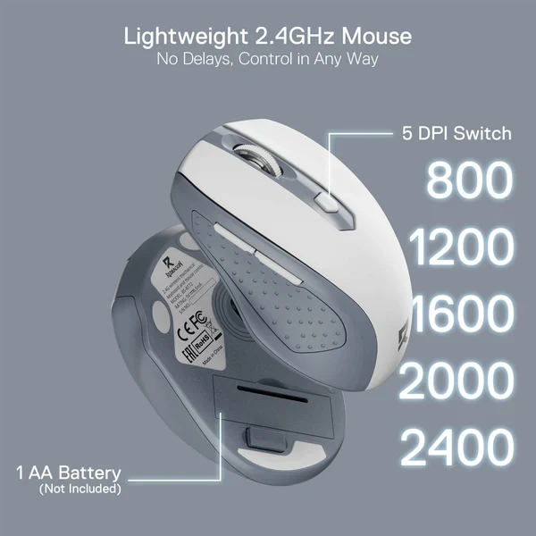 Redragon BS8772 Wireless Keyboard and Mouse Combo - Ash Grey