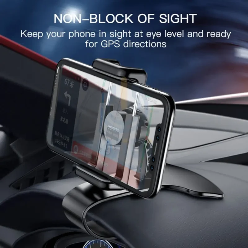 Yesido C103 Dashboard Spring Clip Phone Holder - Black