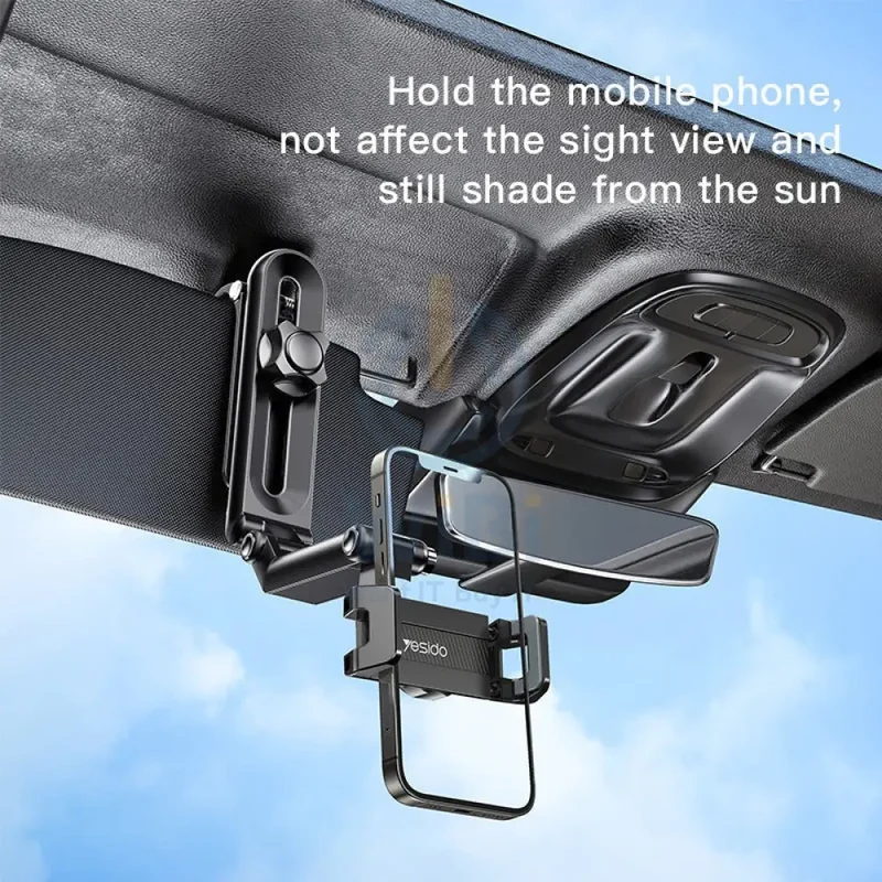 Yesido C194 Sun Visor Universal Mobile Holder - Black