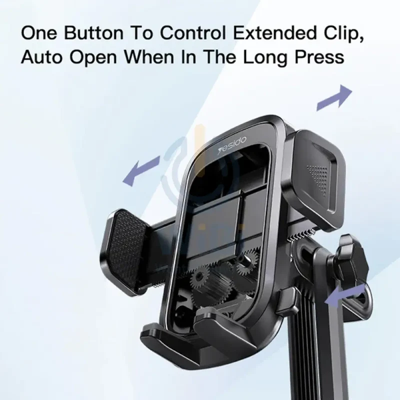 Yesido C195 Car Cup Hole Spring Clip Phone Holder - Black