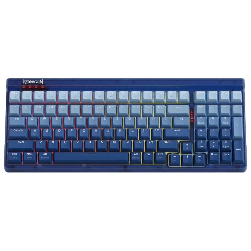 لوحة مفاتيح ميكانيكية ريدراجون جارين K656WB-RGB-PRO، بحجم 90%، بلوتوث، سلكية، بطارية بسعة 3000 مللي أمبير، باللون البنفسجي