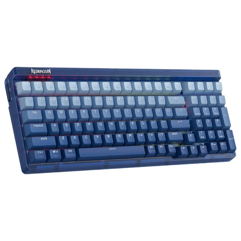 لوحة مفاتيح ميكانيكية ريدراجون جارين K656WB-RGB-PRO، بحجم 90%، بلوتوث، سلكية، بطارية بسعة 3000 مللي أمبير، باللون البنفسجي