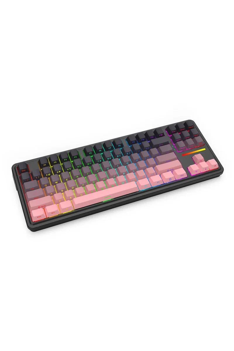 لوحة مفاتيح ميكانيكية لاسلكية ريدراجون K728SP RGB برو أنطونيوم برو بينك للألعاب - تصميم TKL / وردي