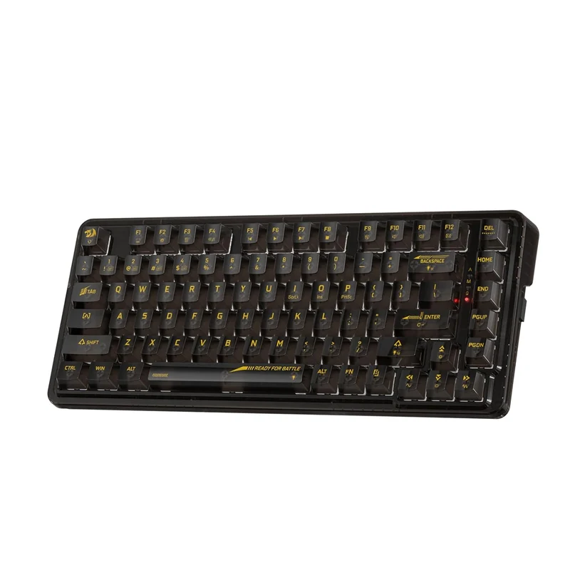Redragon K649 ELF PRO 3-Mode RGB Mechanical Keyboard - Wired / Wireless / 82 Keys / Transparent Black- Keyboard