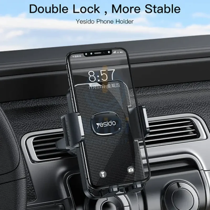 Yesido C136 Spring Clip Phone Holder Air Vent - Black