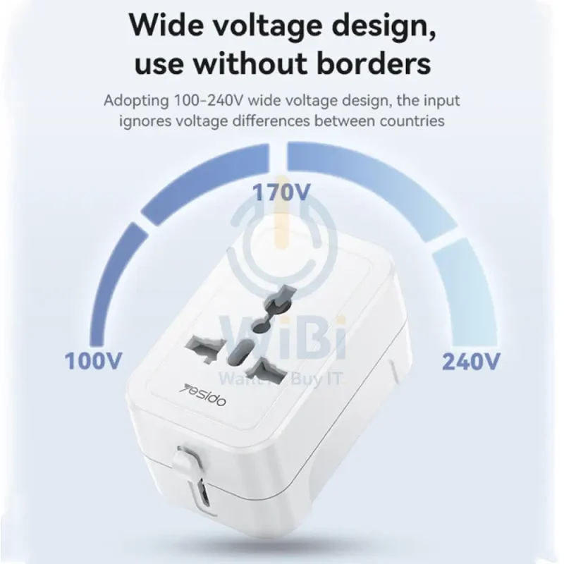 Yesido MC32 Universal Charger Plug Convertor - White