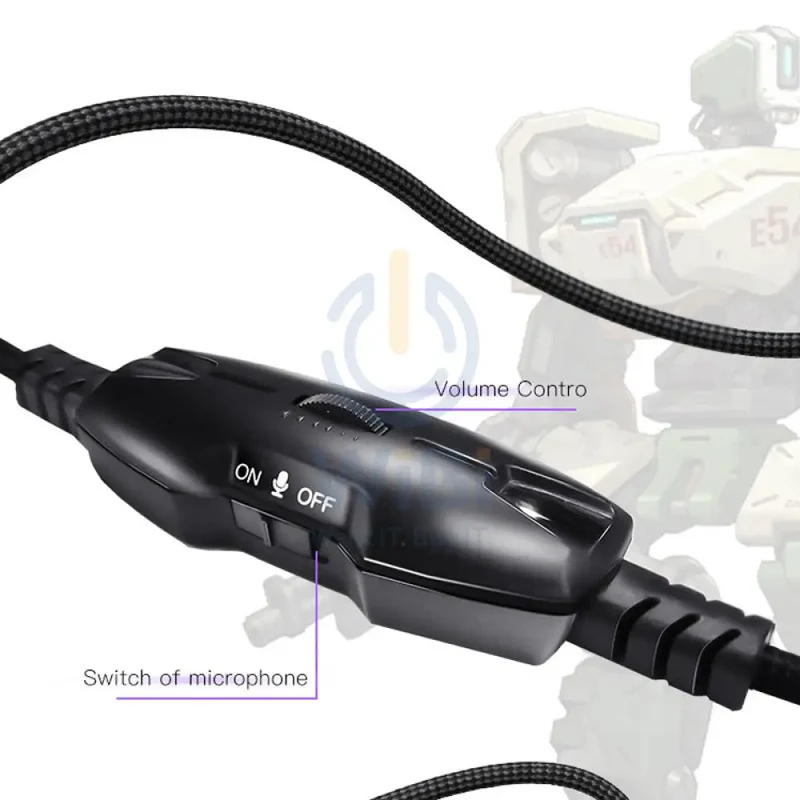 Yesido EK01 Gaming HeadPhone With Microphone - 1.2M / 3.5mm Jack / USB - Black