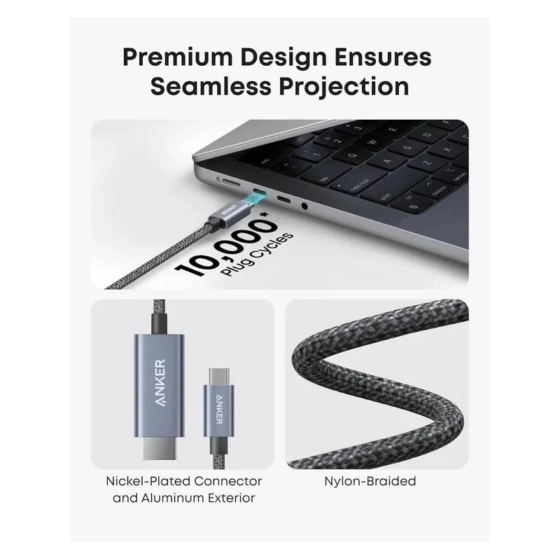 Anker Nano USB-C to HDMI Cable - 4K / 0.9 Meter