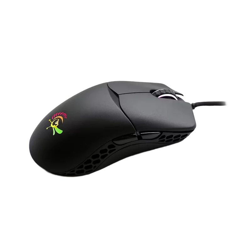 ماوس ألعاب دكي فيذر RGB سلكي بمفاتيح هانو – أسود