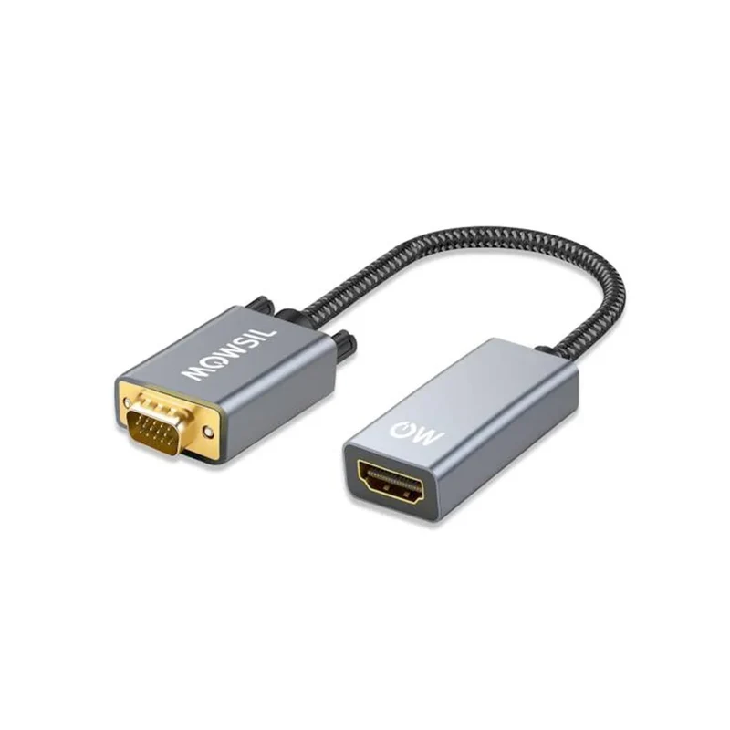 محول موسيل VGA إلى إتش دي إم آي - 1080p / فضي