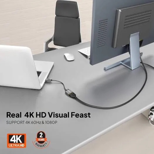محول موسيل VGA إلى إتش دي إم آي - 1080p / فضي