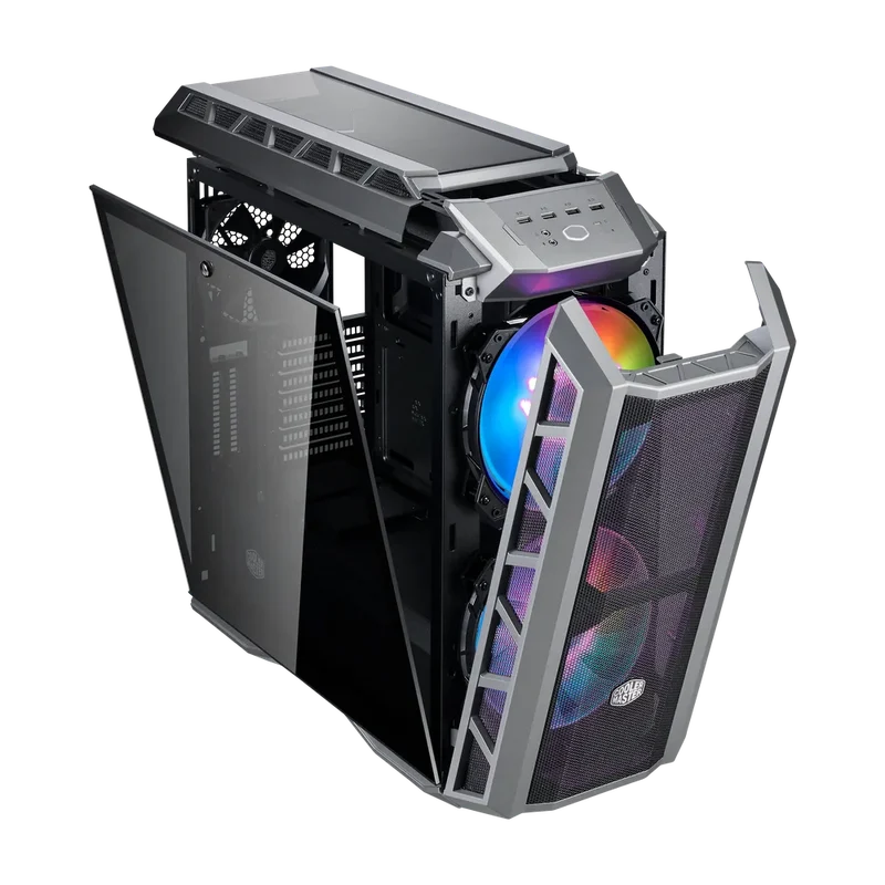 حافظة كمبيوتر كولر ماستر ماستر كيس H500P ميش ARGB ميد تاور - أسود