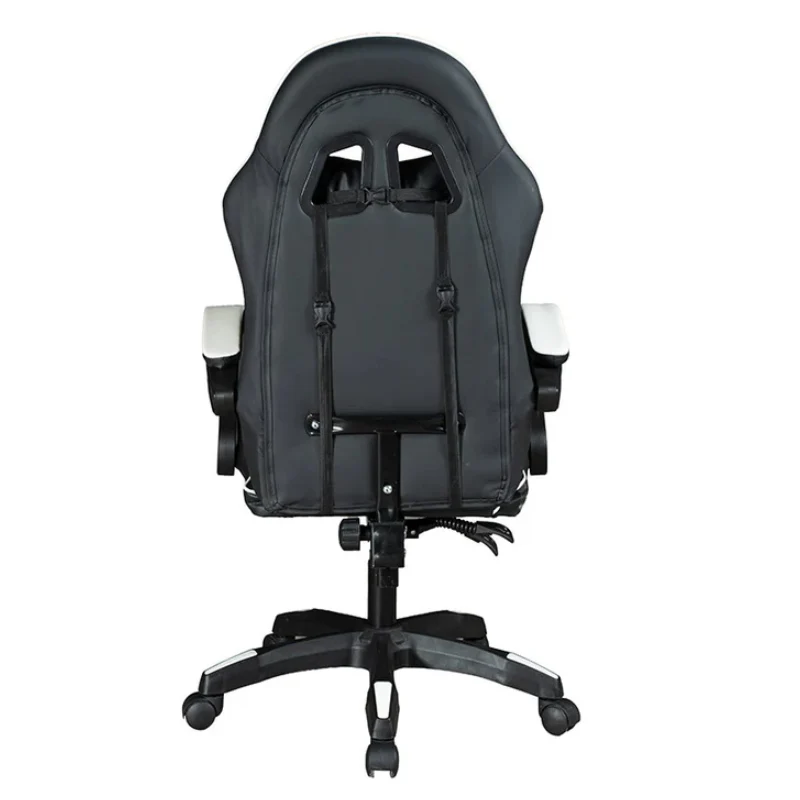 GADGETON Imperial Series PVC Leather Gaming Chair With Footrest - Black/White