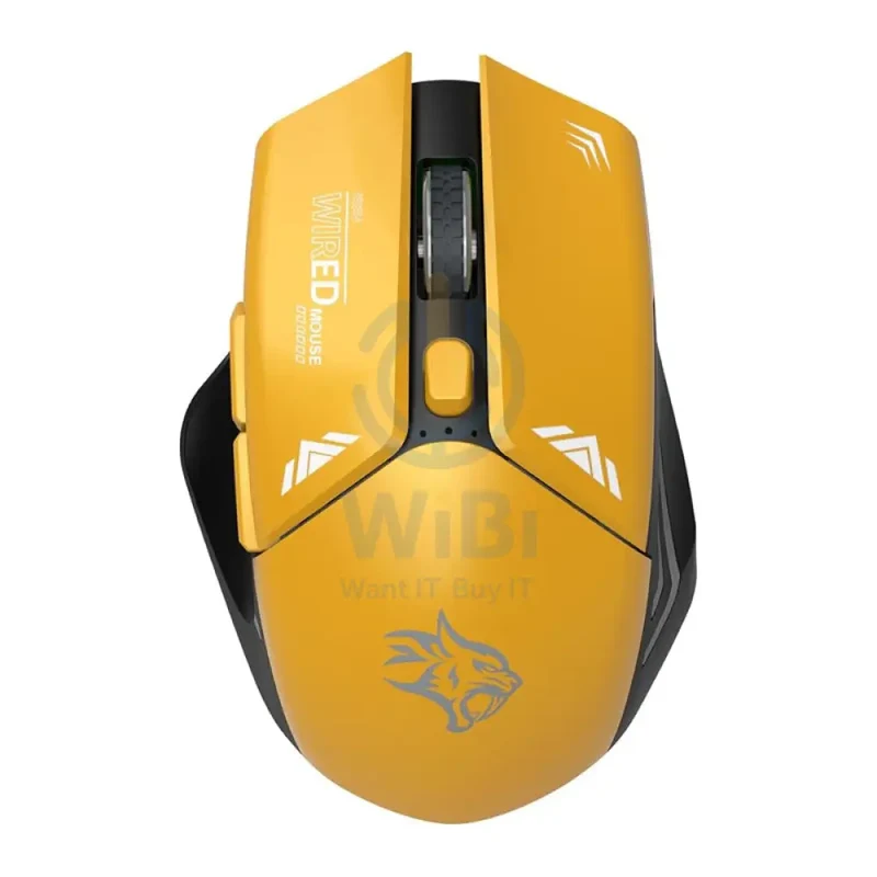 Gaming Gaming Wireless Mouse - 2.4GHz / 1600 Dpi / Bluetooth - Yellow