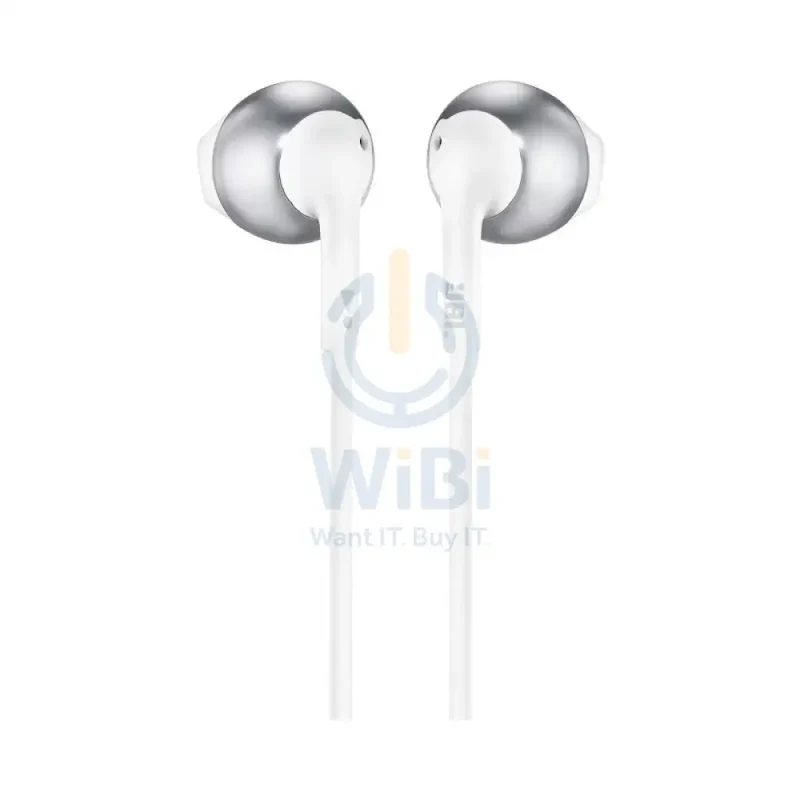 JBL Tune 205 Earphones - In-Ear / Wired / Chrome