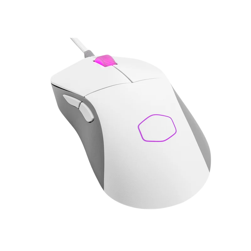 ماوس ألعاب كولر ماستر MM730 RGB سلكي، باللون الأبيض المطفي
