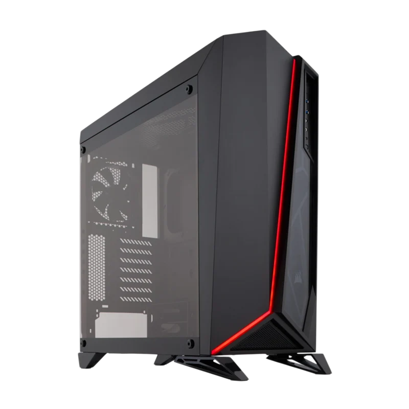 CORSAIR SPEC-OMEGA Carbide Series Mid Tower Case - Black/Red