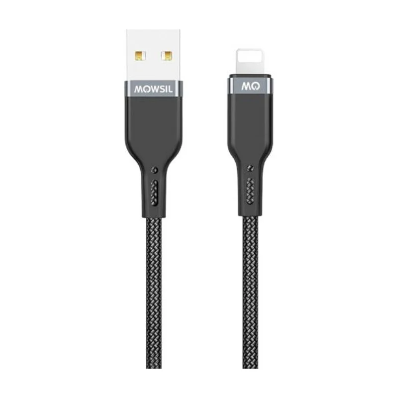 كابل موصيل من USB-A إلى USB-C، طول 2 متر، باللون الأسود
