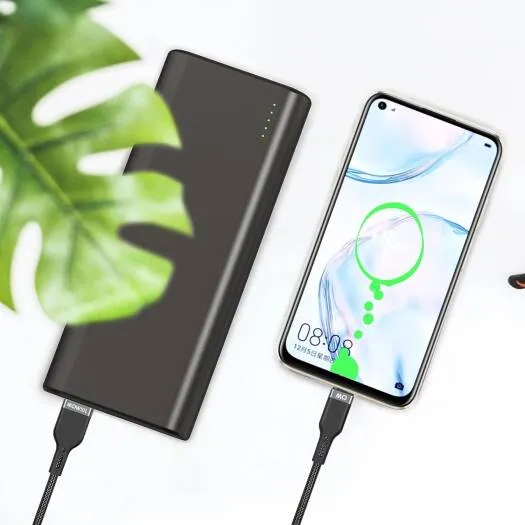 كابل موصيل من USB-A إلى USB-C، طول 2 متر، باللون الأسود