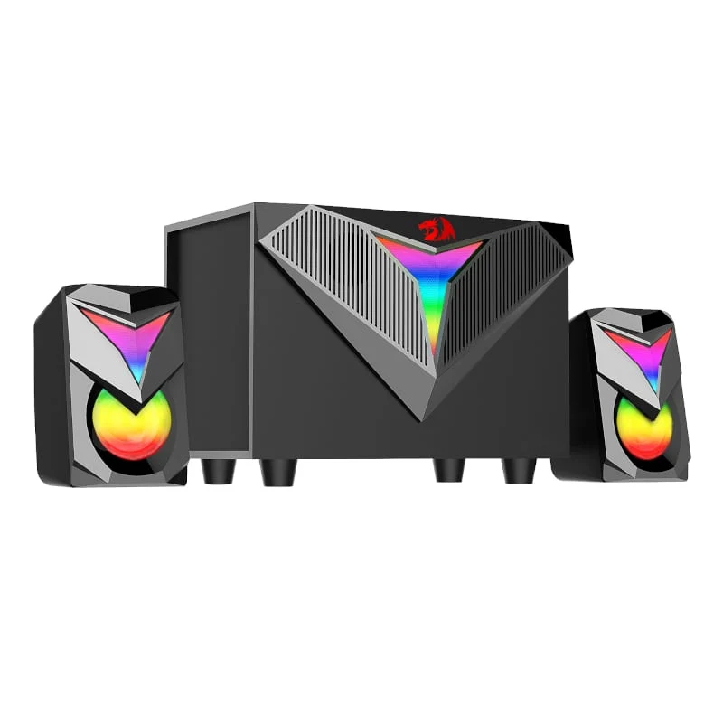 سماعات ألعاب ريدراجون 2.1 ساتلايت بإضاءة RGB - أسود