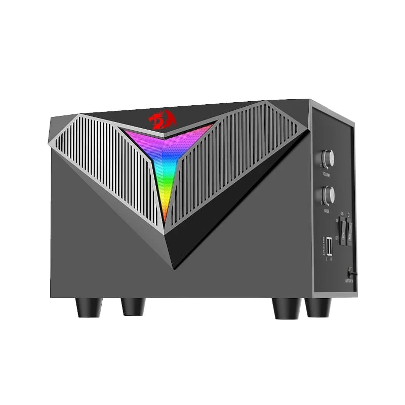سماعات ألعاب ريدراجون 2.1 ساتلايت بإضاءة RGB - أسود