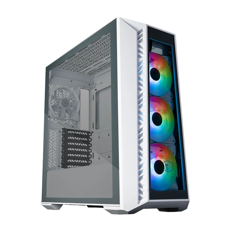 حافظة كولر ماستر ماستربوكس MB520 ميش ARGB ATX، تاور متوسط، باللون الأبيض
