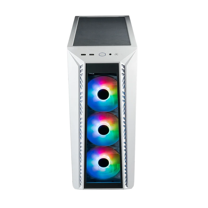 حافظة كولر ماستر ماستربوكس MB520 ميش ARGB ATX، تاور متوسط، باللون الأبيض