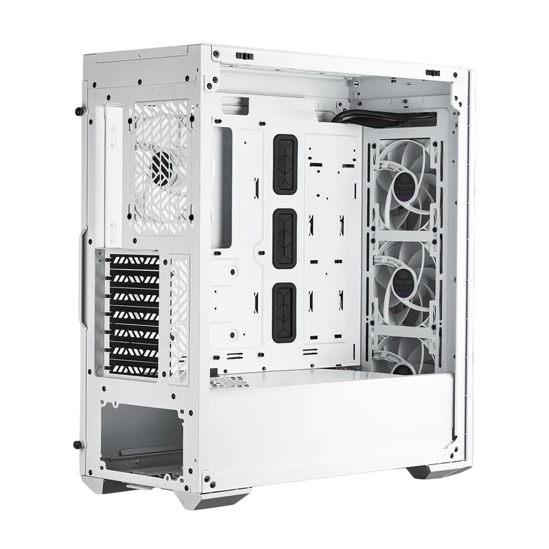 حافظة كولر ماستر ماستربوكس MB520 ميش ARGB ATX، تاور متوسط، باللون الأبيض