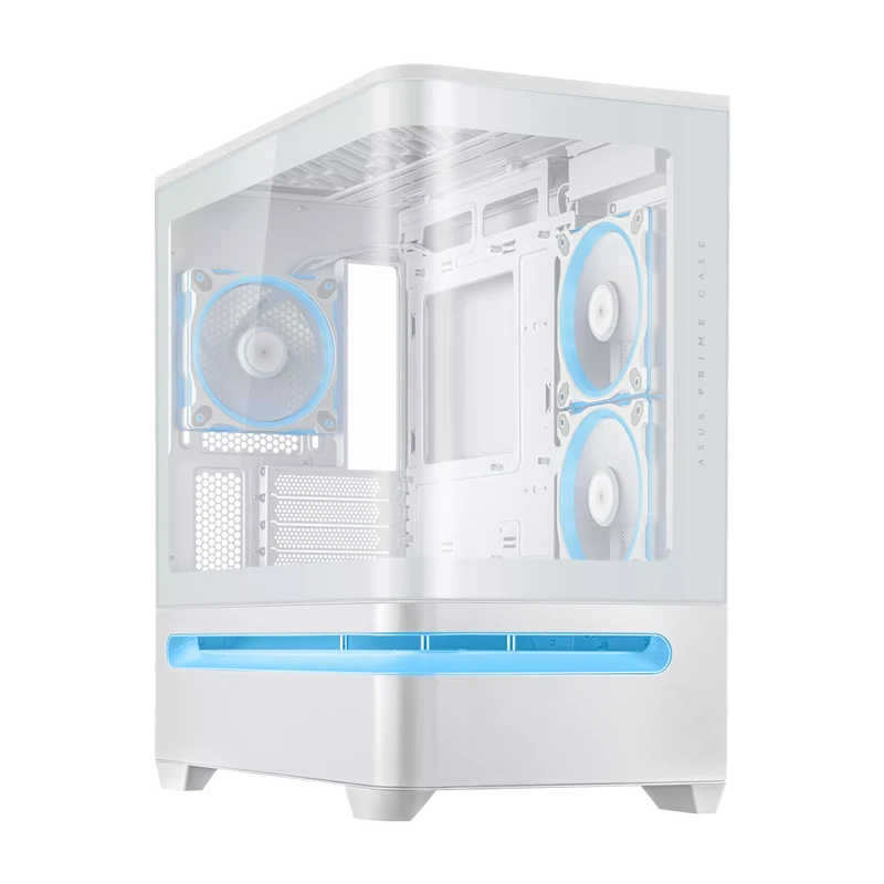 حافظة كمبيوتر أسوس برايم AP202 ARGB، mATX، باللون الأبيض