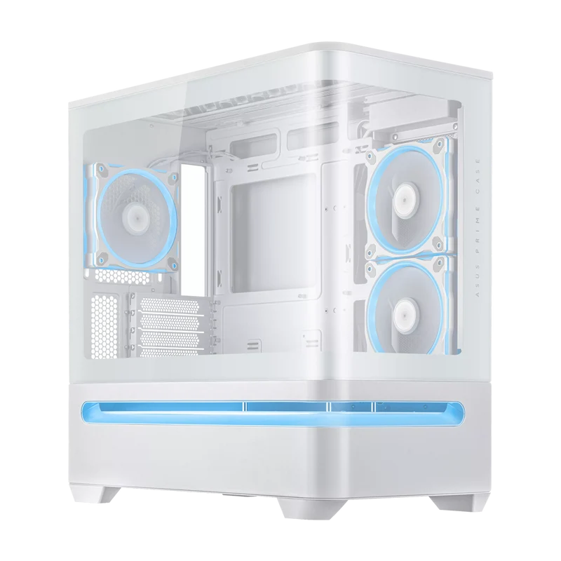 حافظة كمبيوتر أسوس برايم AP202 ARGB، mATX، باللون الأبيض