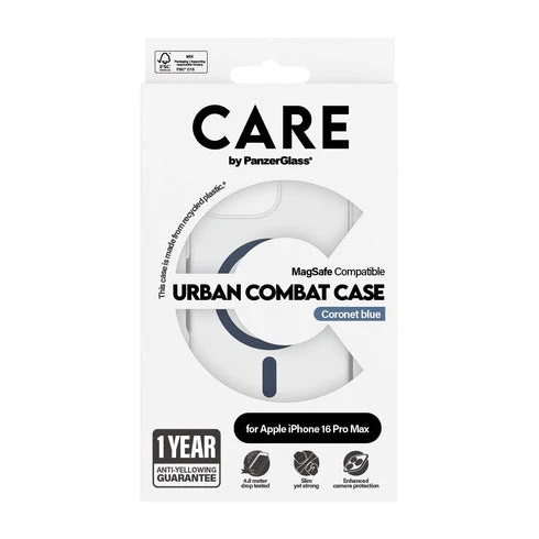 PanzerGlass Urban Combat Flagship MagSafe Case For Apple iPhone 16 Pro Max - Blue
