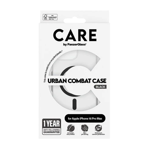 PanzerGlass Urban Combat Flagship MagSafe Case For Apple iPhone 16 Pro Max - Black