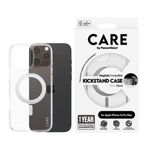 PanzerGlass Feature MagSafe Kickstand Case For Apple iPhone 16 Pro Max - Silver