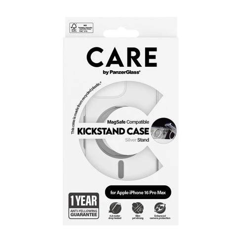 PanzerGlass Feature MagSafe Kickstand Case For Apple iPhone 16 Pro Max - Silver