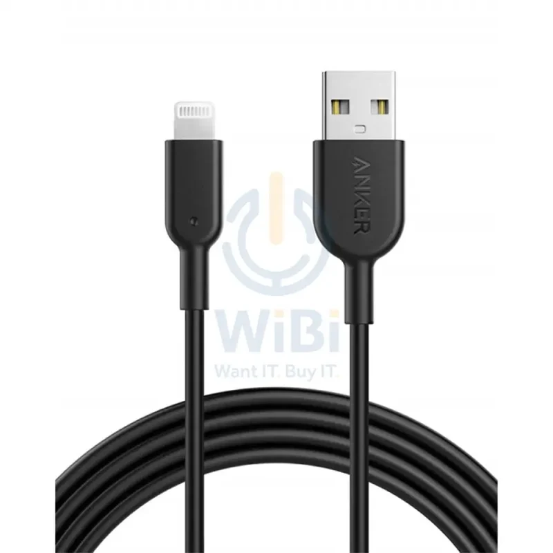 كابل شحن أنكر C89 باور لاين II يو إس بي A إلى لايتنينج، بطول 0.9 متر / 3 قدم، أسود