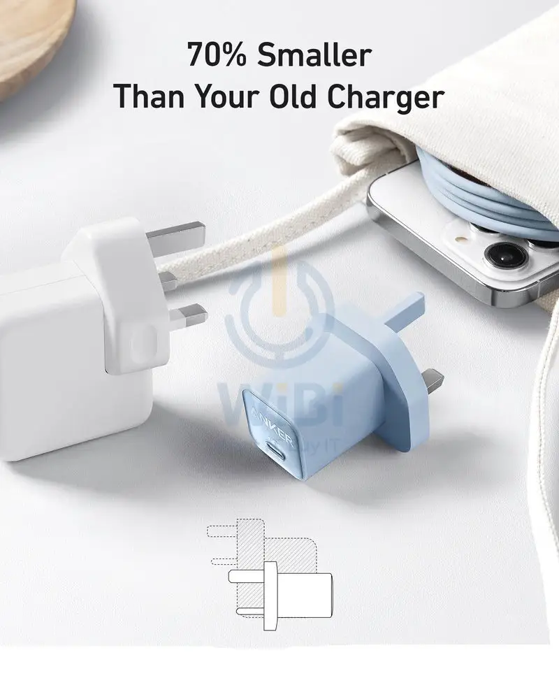 Anker 511 Charger (Nano 3, 30W) -Blue
