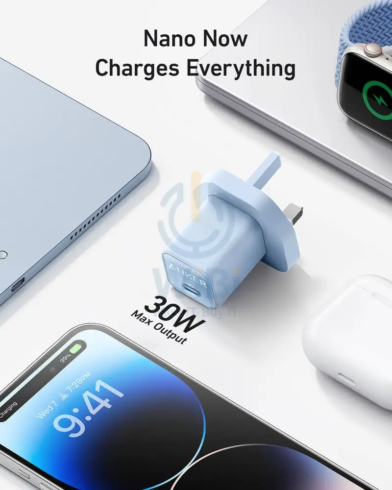 Anker 511 Charger (Nano 3, 30W) -Blue