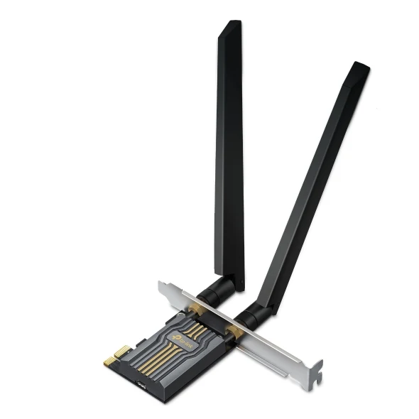 محول تي بي-لينك آرتشر TBE400E BE6500، واي فاي 7، بلوتوث 5.4، PCIe، بسرعة 2882 ميجابت في الثانية بتردد 5 جيجاهرتز، PCIe