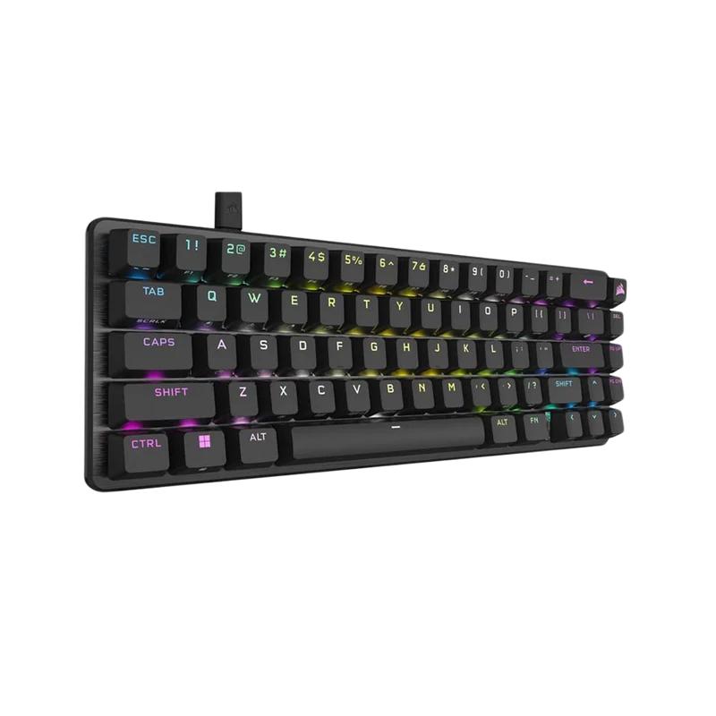 لوحة مفاتيح ألعاب ميكانيكية كورساير K65 PRO MINI RGB، سلكية بنسبة 65%، باللون الأسود