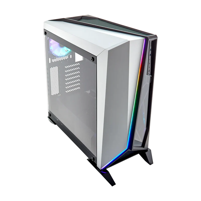 كيس كمبيوتر كورساير سبيك أوميغا كاربايد سيريز RGB ميد تاور، باللون الأبيض