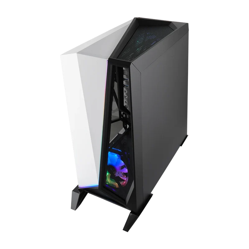 كيس كمبيوتر كورساير سبيك أوميغا كاربايد سيريز RGB ميد تاور، باللون الأبيض