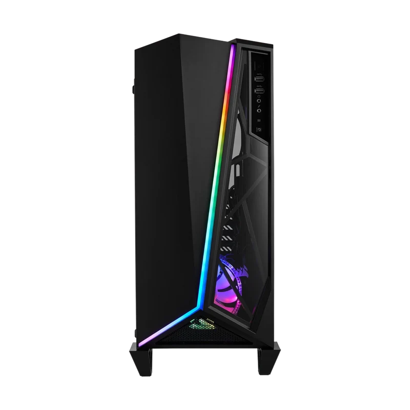 حافظة كورسير سبيك أوميجا سلسلة كاربايد RGB، تاور متوسط، باللون الأسود