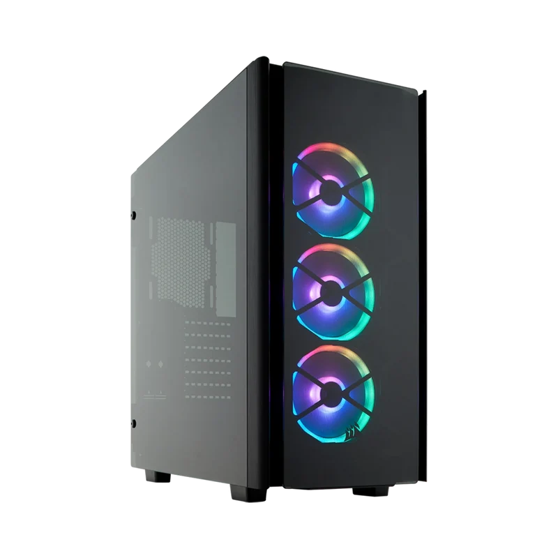 حافظة كمبيوتر كورسير سلسلة أوبسيديان 500D RGB SE بريميوم، تاور متوسط، باللون الأسود