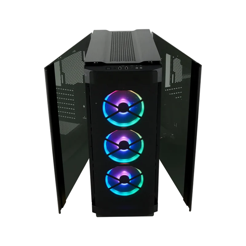 حافظة كمبيوتر كورسير سلسلة أوبسيديان 500D RGB SE بريميوم، تاور متوسط، باللون الأسود