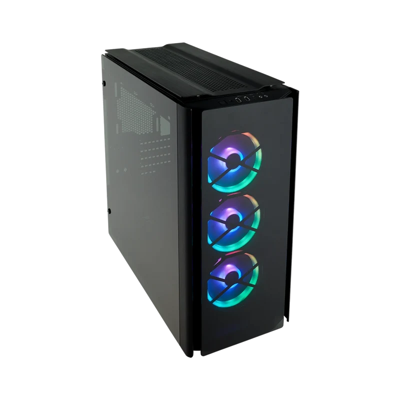 حافظة كمبيوتر كورسير سلسلة أوبسيديان 500D RGB SE بريميوم، تاور متوسط، باللون الأسود